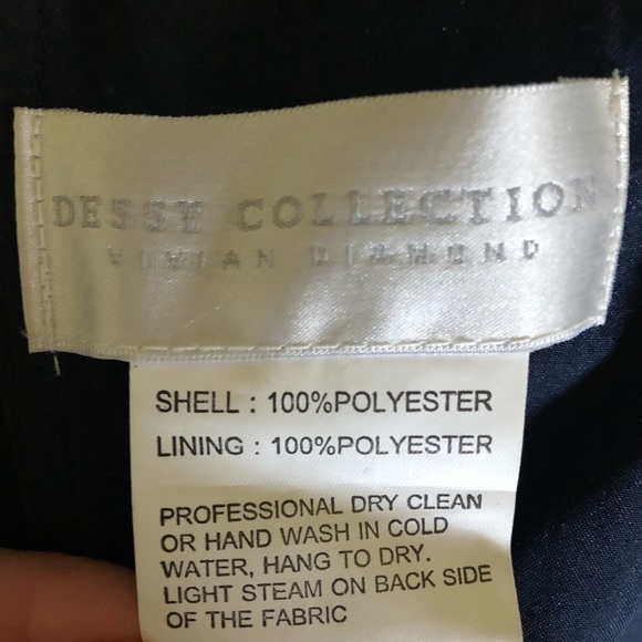 Off-the-Shoulder Trumpet Gown Navy - Picture 3 of 4